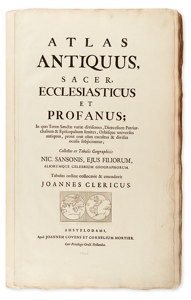 CLERICUS, JOANNES. Atlas Antiquus, Sacer, Ecclesiasticus et Profanus.
